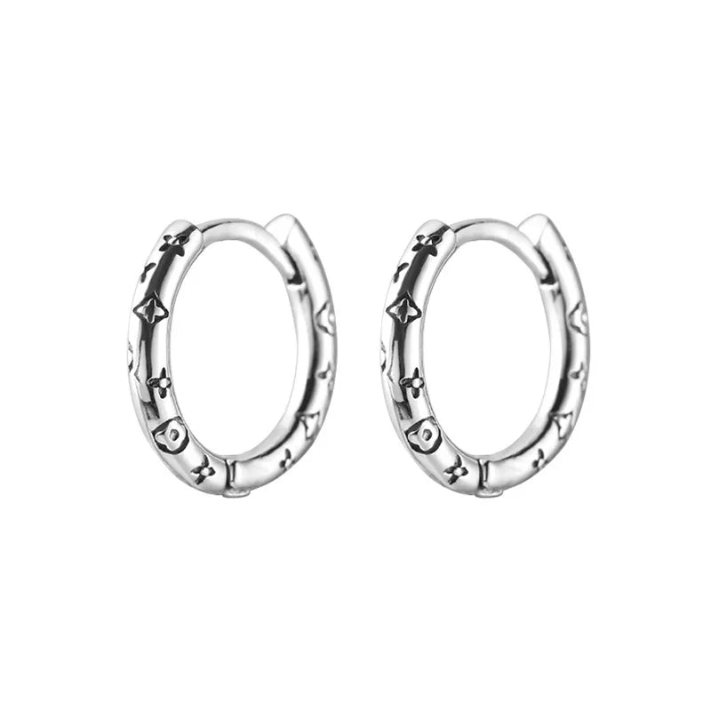 925 Silber-Ohrring im Retro-Design