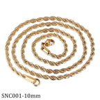 Halskette Twisted Rope  aus vergoldetem Edelstahl