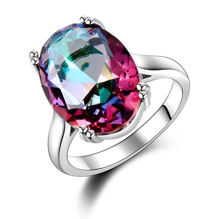 Auramoment 925er Ring Crazy mit Topassteinen in verschiedenen Farben
