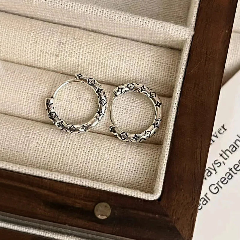 925 Silber-Ohrring im Retro-Design