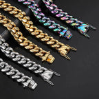 Hip-Hop Cuban-Link-Kette gold 8 mm Stärke - verschiedene Längen
