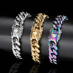 Hip-Hop Cuban-Link-Kette gold 8 mm Stärke - verschiedene Längen