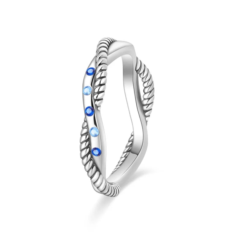 Original 925er Sterlingsilber, rosa herzförmige Kronenringe