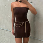 Modische mehrlagige Metall-Taillenkette für Damen, vielseitig einsetzbar als Gürtel- oder Kleid-Accessoire – ideal für trendige und elegante Outfits.