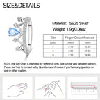 Original 925er Sterlingsilber, rosa herzförmige Kronenringe - Teil2