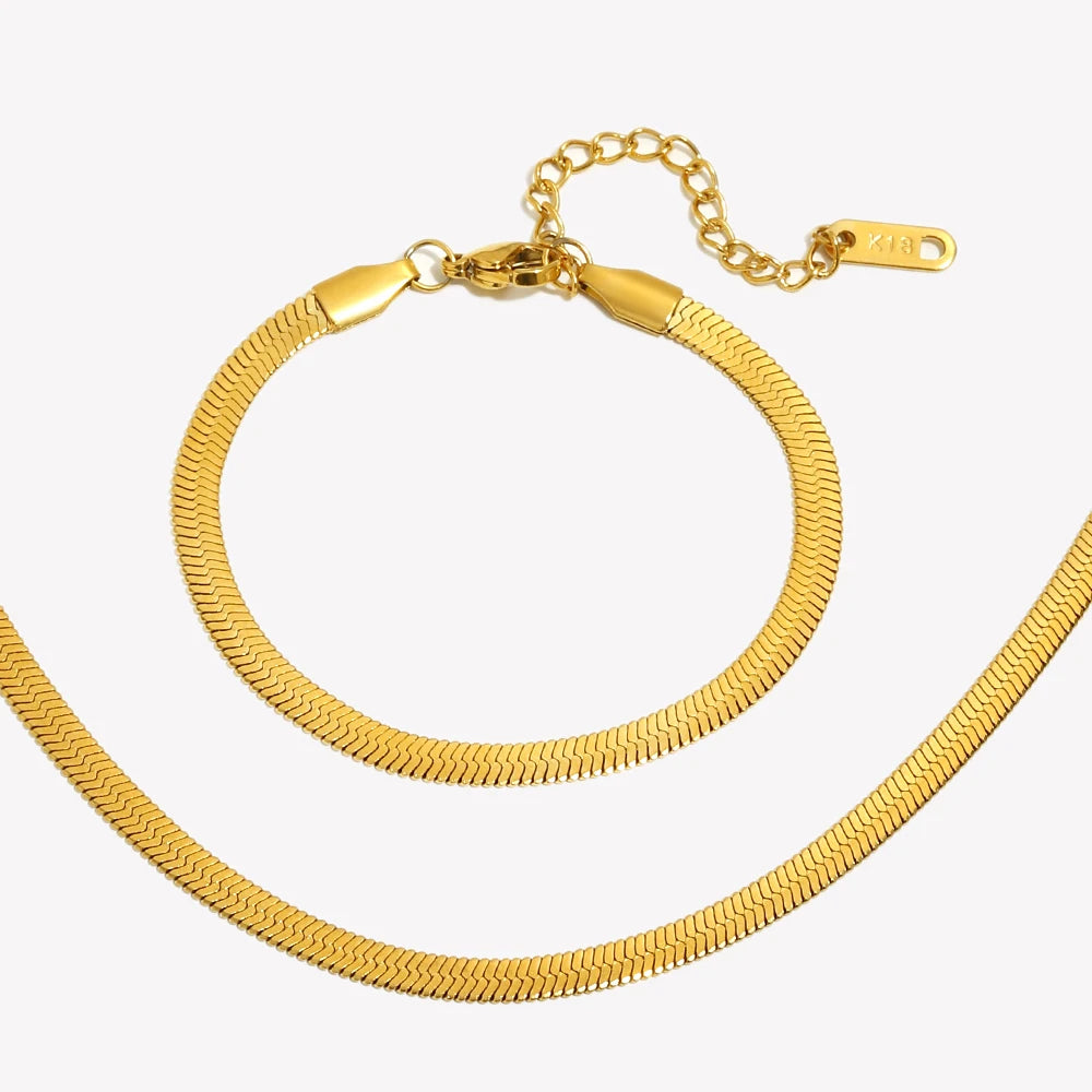 Schmuckset  Halskette und Armband gold und silber