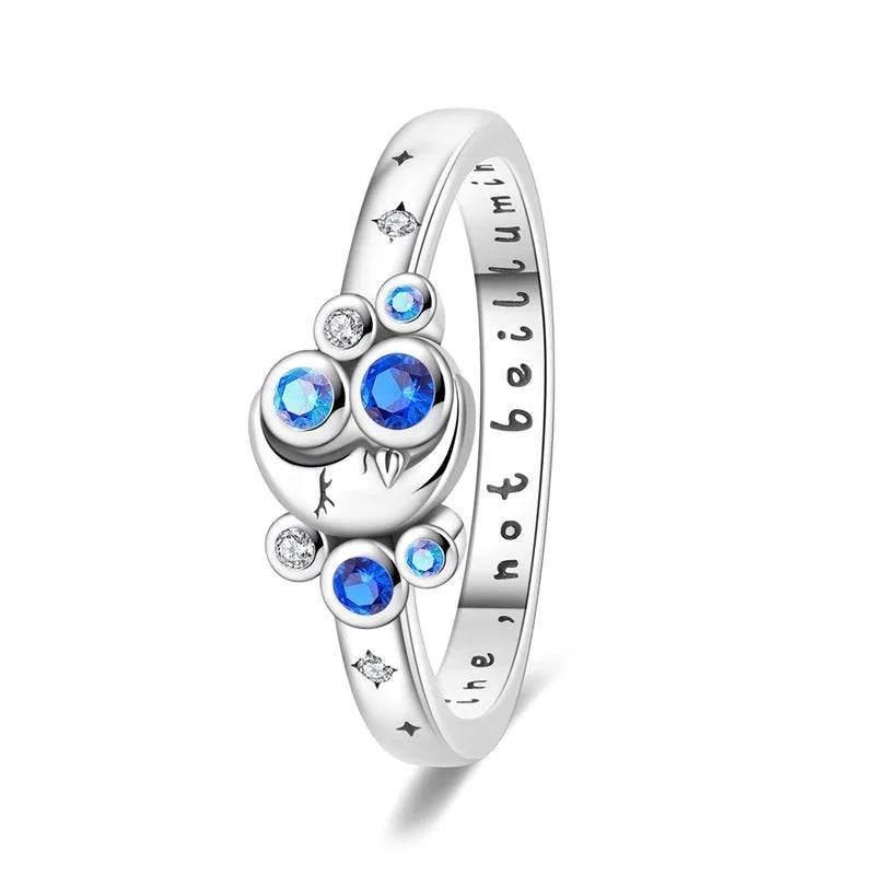 Original 925er Sterlingsilber, rosa herzförmige Kronenringe