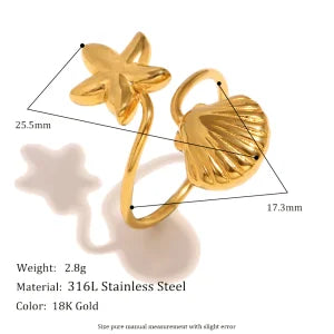 Cocktailring - Ring offen 18k Vergoldung und Zirkoniastein - verschiedene Varianten