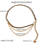 Modische mehrlagige Metall-Taillenkette für Damen, vielseitig einsetzbar als Gürtel- oder Kleid-Accessoire – ideal für trendige und elegante Outfits.