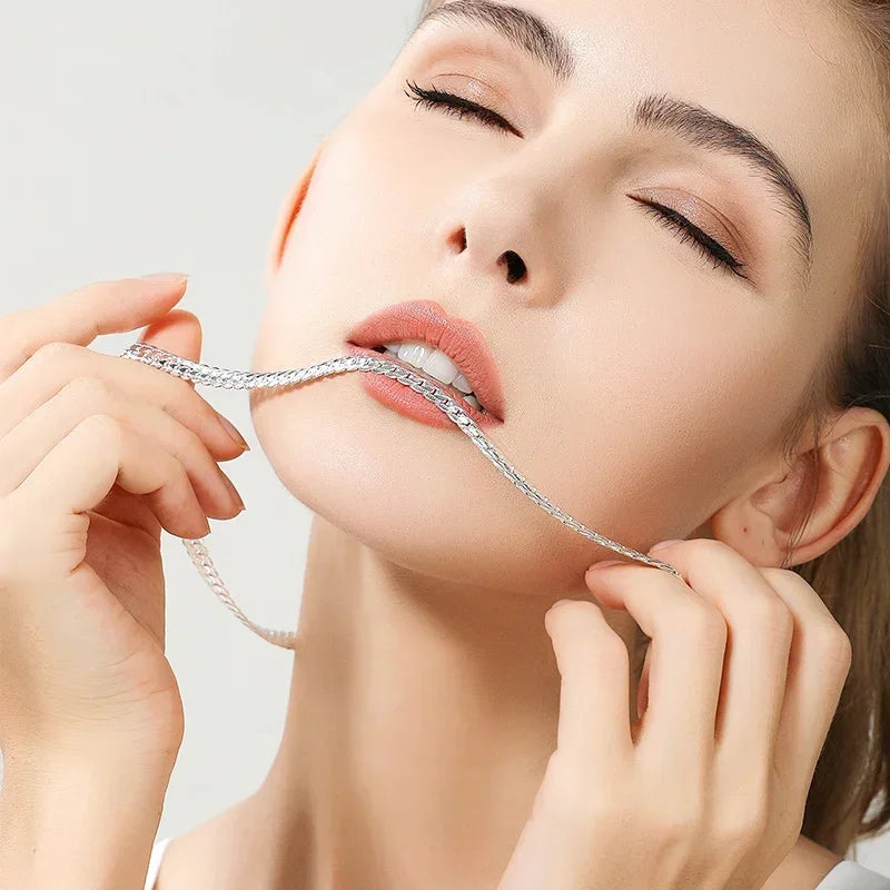 18K Gold und Silber verschiedene Längen Halsketten