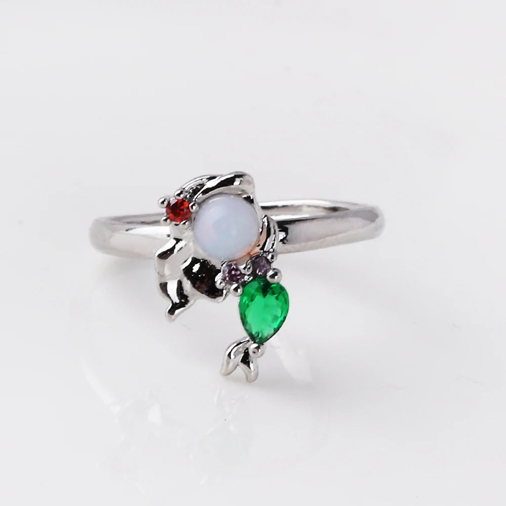 Zahle2 get 3! Kreativer Prinzessinnen-Ring – Verstellbarer Damenring mit Zirkonia im Märchen-Design