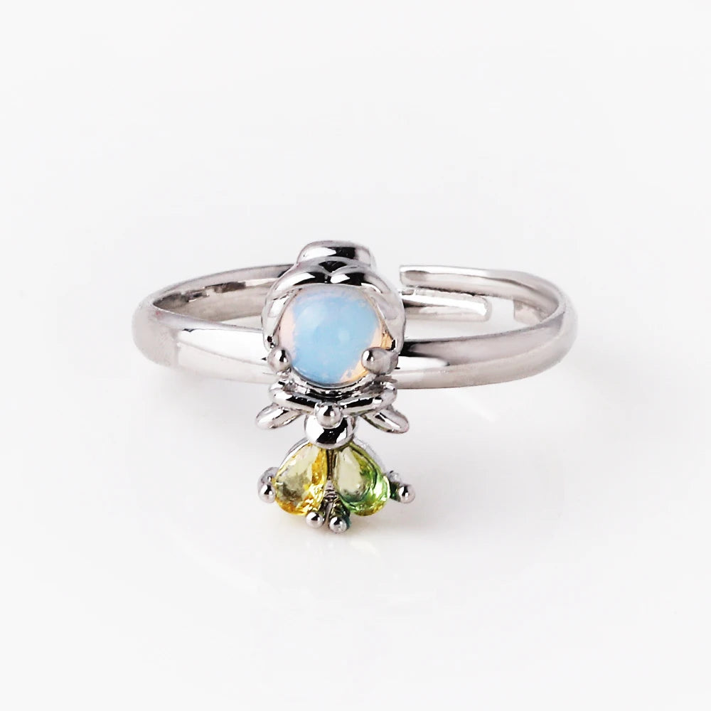 Zahle2 get 3! Kreativer Prinzessinnen-Ring – Verstellbarer Damenring mit Zirkonia im Märchen-Design