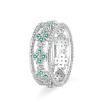 Original 925er Sterlingsilber, rosa herzförmige Kronenringe - Teil 1