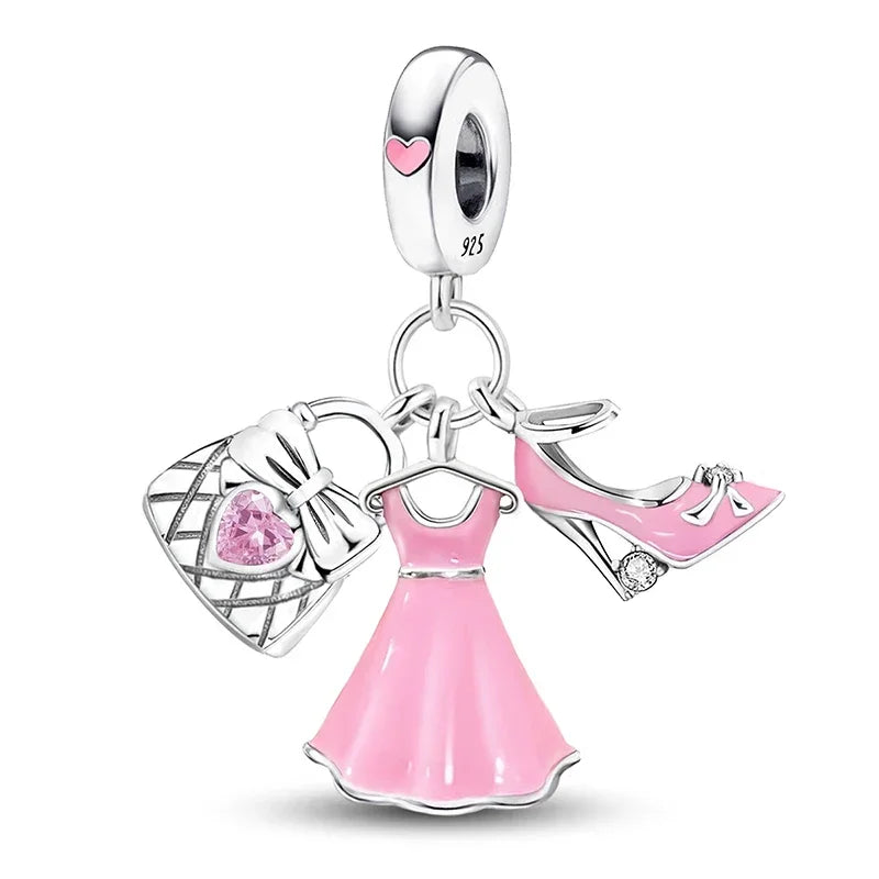 Charm-Anhänger aus 925er-Sterlingsilber - verschiedene Motive