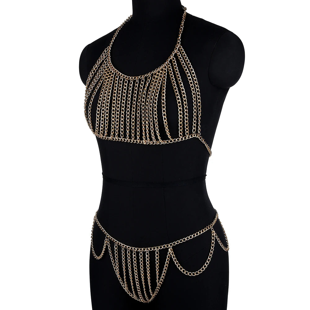 Fashion Körperkette Schmuck als Kleid