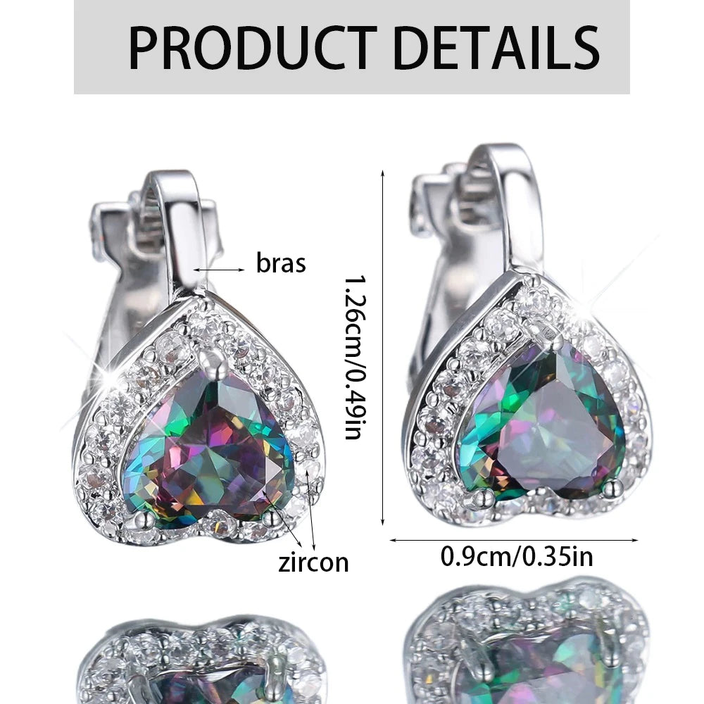 Clip-Ohrringe mit Zirkonia vergoldet und verschiedene Farben