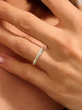 925er-Sterlingsilber, schlicher Ring mit Steinen