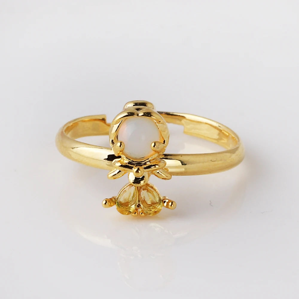 Zahle2 get 3! Kreativer Prinzessinnen-Ring – Verstellbarer Damenring mit Zirkonia im Märchen-Design