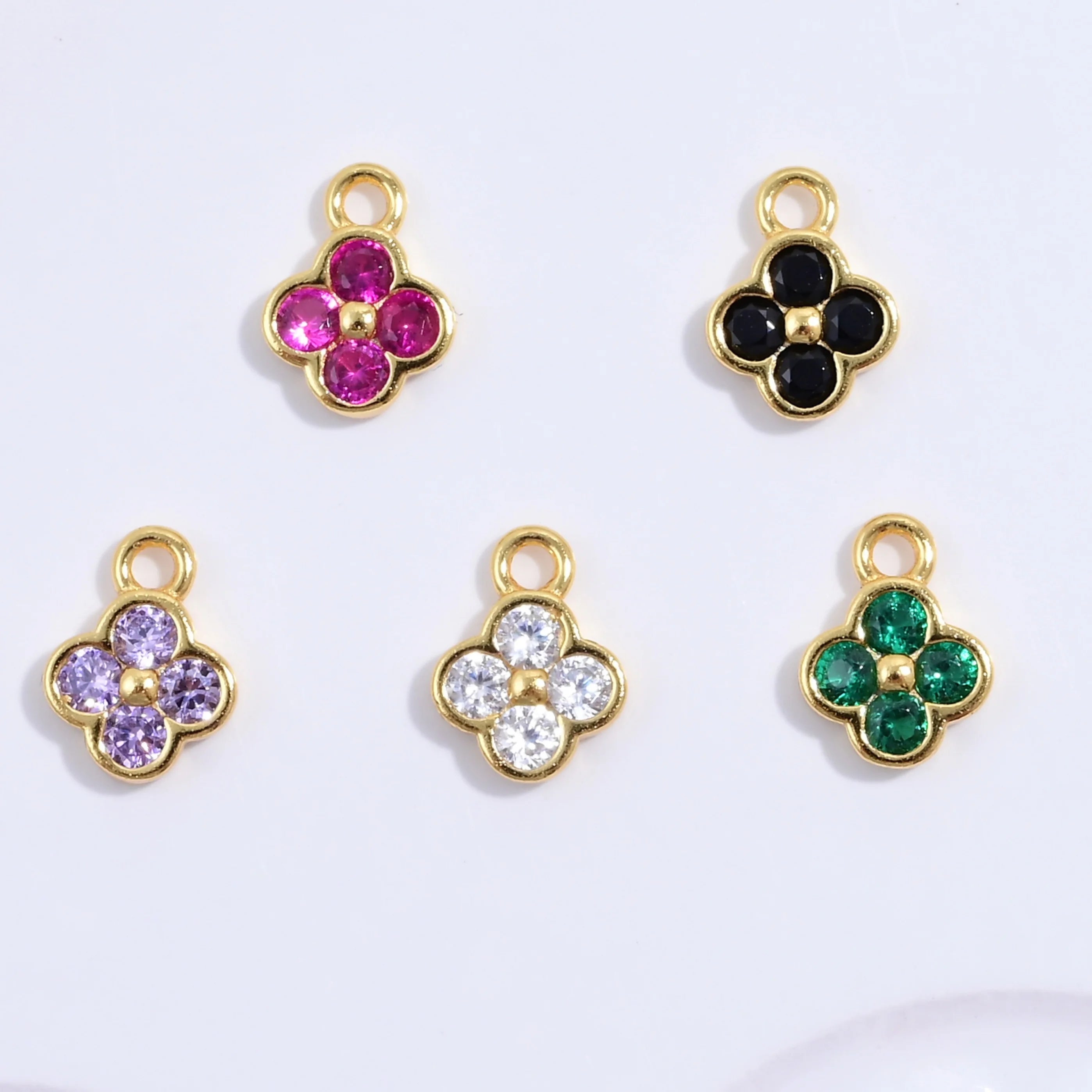 Zahle 2 get 3!   925 Sterling Zirkonia-Anhänger - verschiedene Farben