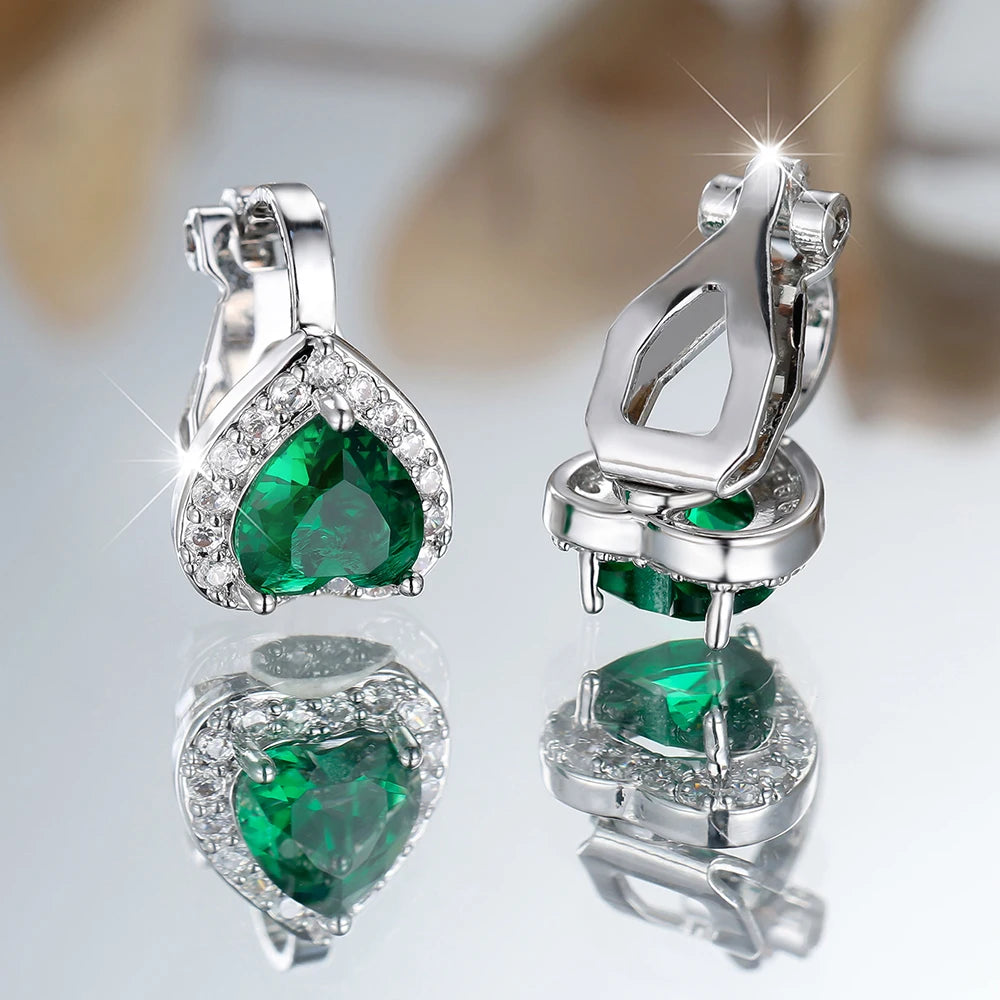 Clip-Ohrringe mit Zirkonia vergoldet und verschiedene Farben