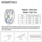 Original 925er Sterlingsilber, rosa herzförmige Kronenringe - Teil2