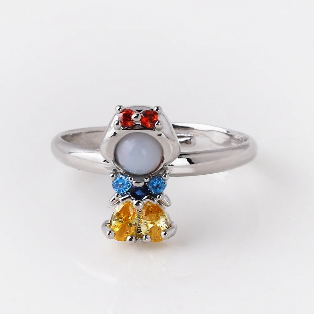 Zahle2 get 3! Kreativer Prinzessinnen-Ring – Verstellbarer Damenring mit Zirkonia im Märchen-Design