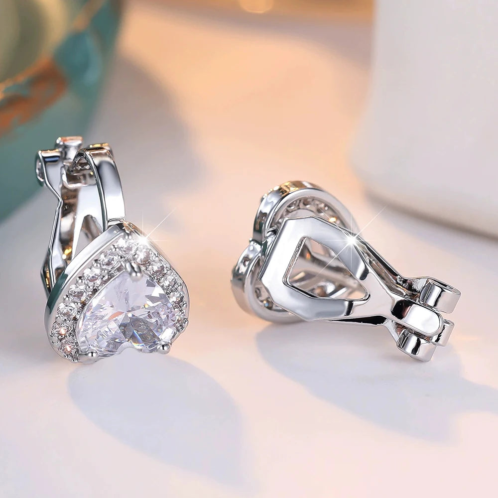 Clip-Ohrringe mit Zirkonia vergoldet und verschiedene Farben