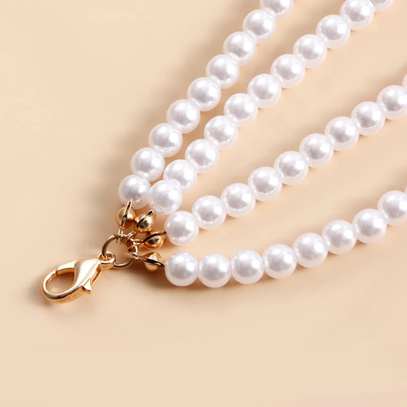 Eleganter Taillengürtel mit Imitationsperlen und Quasten