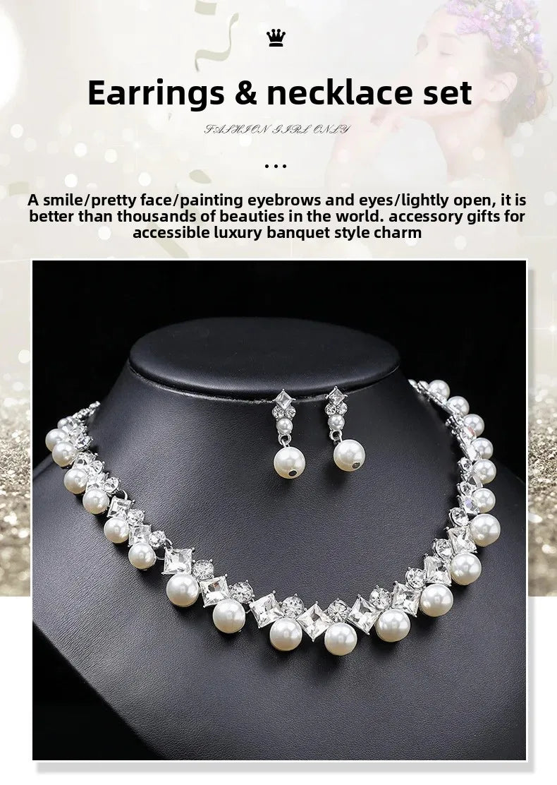 Luxuriöses Edelstein-Halsketten-Set für Damen