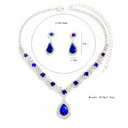 Elegantes Schmuckset aus Kristall – Halskette und Ohrringe mit Zirkonia, luxuriöses Design mit edlem Anhänger