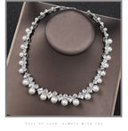 Luxuriöses Edelstein-Halsketten-Set für Damen