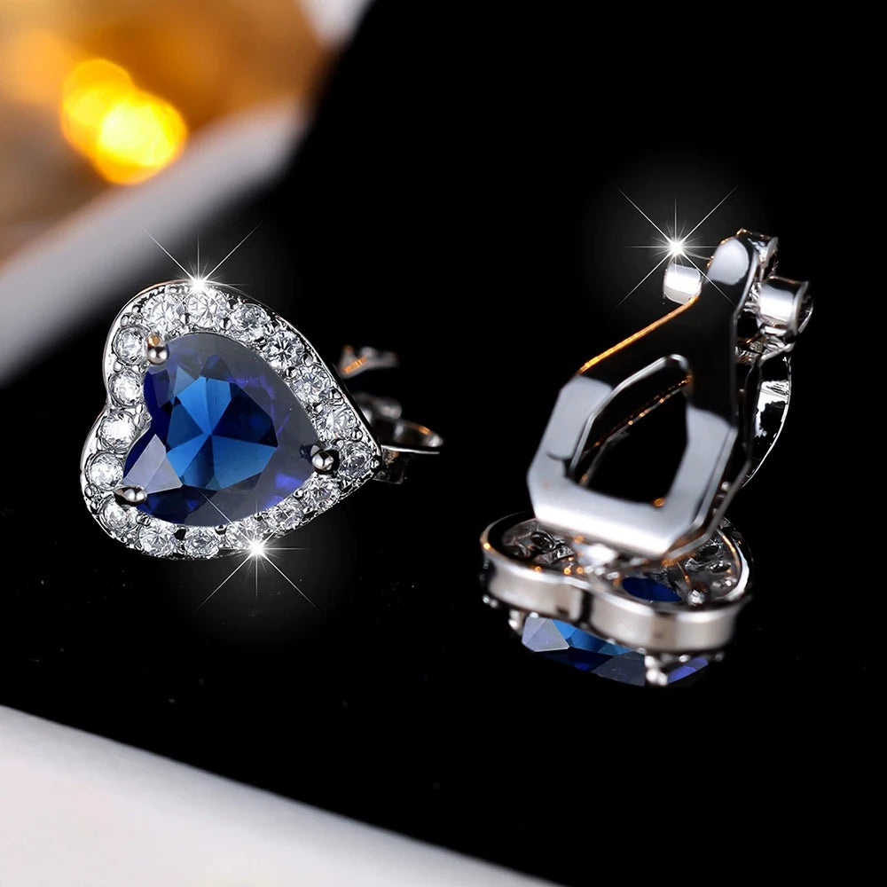 Clip-Ohrringe mit Zirkonia vergoldet und verschiedene Farben