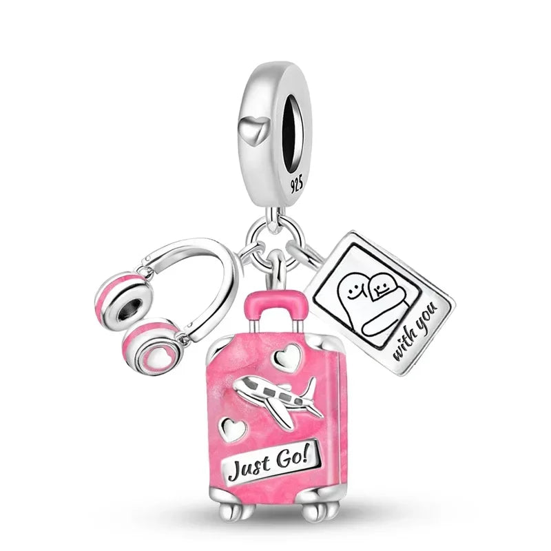 Charm-Anhänger aus 925er-Sterlingsilber - verschiedene Motive