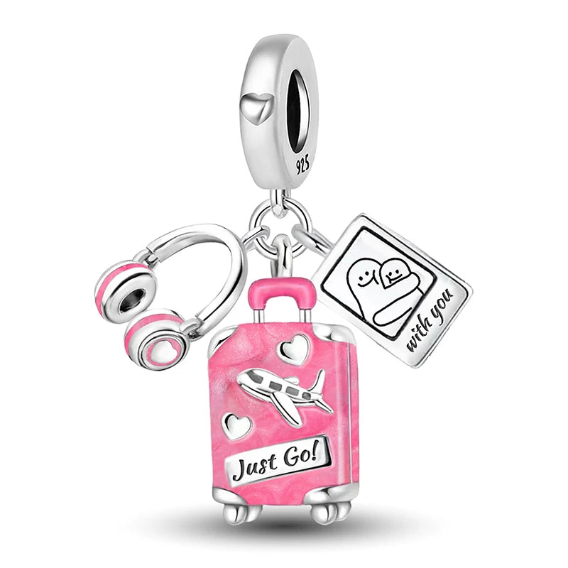 Charm-Anhänger aus 925er-Sterlingsilber - verschiedene Motive