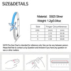 Original 925er Sterlingsilber, rosa herzförmige Kronenringe - Teil2