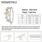 Original 925er Sterlingsilber, rosa herzförmige Kronenringe - Teil2
