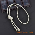 1920er Jahre Perlenkette – Modische Imitationsperlen im Gatsby-Stil, Vintage-Schmuck und Kostüm-Accessoire