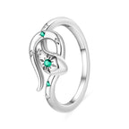 Original 925er Sterlingsilber, rosa herzförmige Kronenringe - Teil2