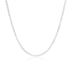 Herren-Halskette aus 925er Sterlingsilber, 2/4/6/8/10/12 mm, 40–75 cm,