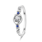 Original 925er Sterlingsilber, rosa herzförmige Kronenringe - Teil2