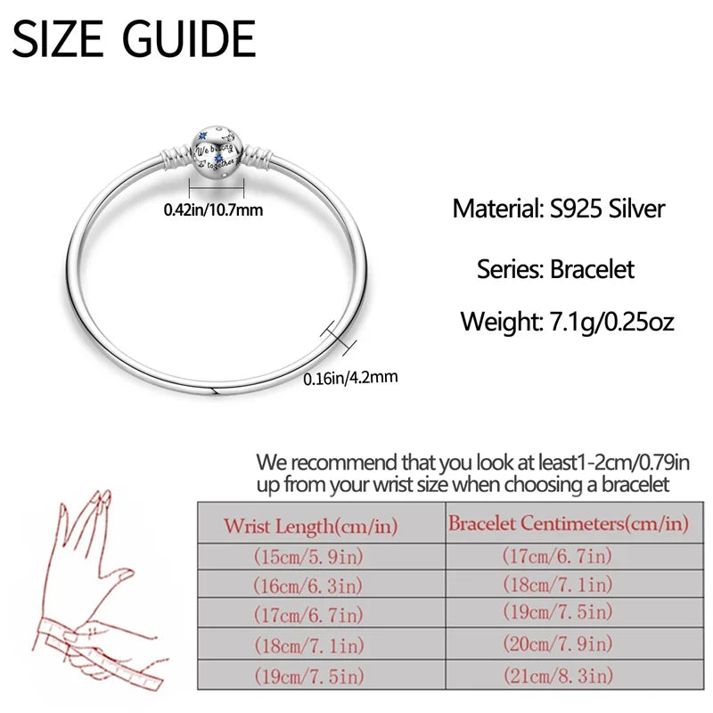 Zahle2 get 3! - Armband Silber 925, Original 17–20 cm verschiedene Motive