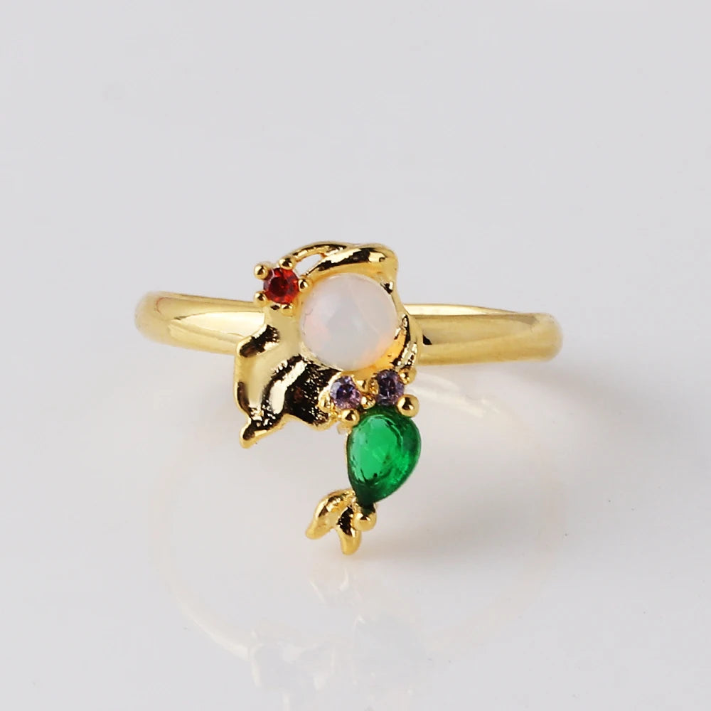 Zahle2 get 3! Kreativer Prinzessinnen-Ring – Verstellbarer Damenring mit Zirkonia im Märchen-Design