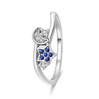 Original 925er Sterlingsilber, rosa herzförmige Kronenringe - Teil 1