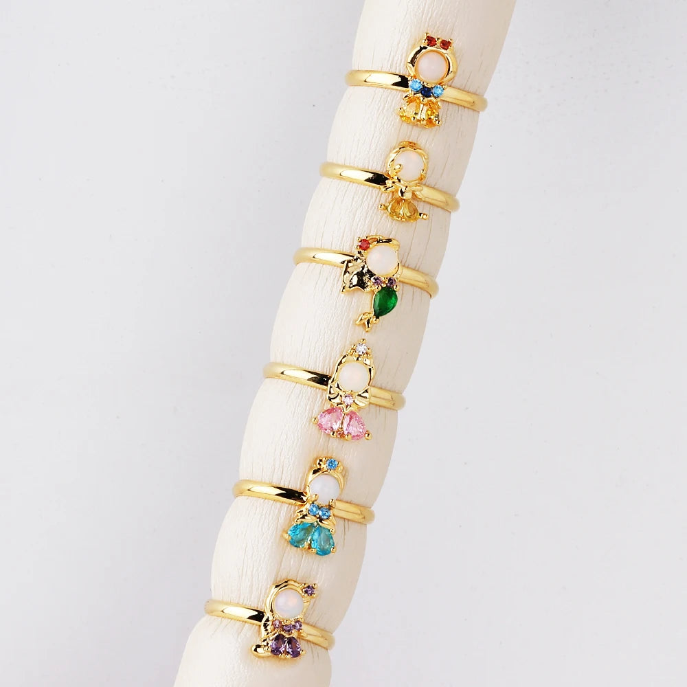 Zahle2 get 3! Kreativer Prinzessinnen-Ring – Verstellbarer Damenring mit Zirkonia im Märchen-Design