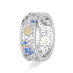 Original 925er Sterlingsilber, rosa herzförmige Kronenringe - Teil 1