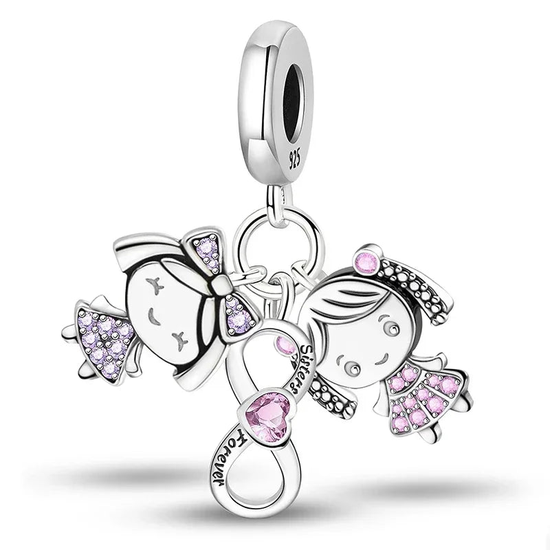 Charm-Anhänger aus 925er-Sterlingsilber - verschiedene Motive