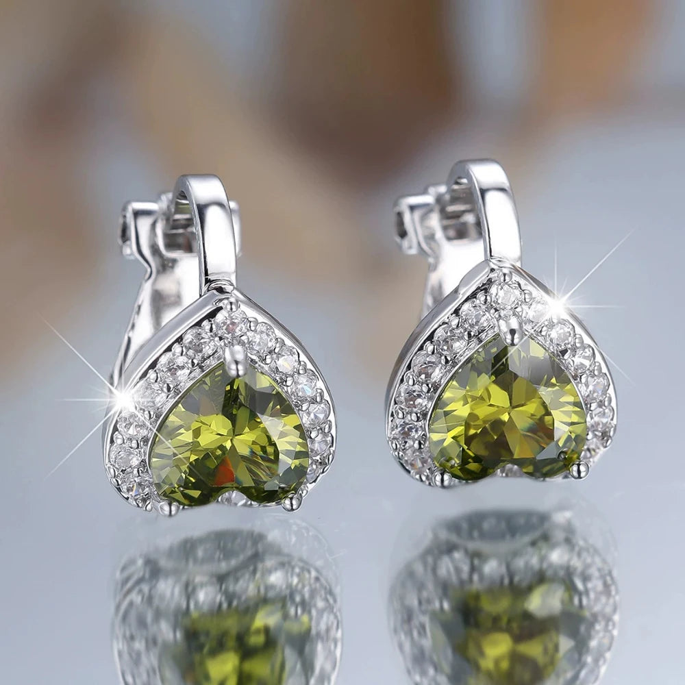 Clip-Ohrringe mit Zirkonia vergoldet und verschiedene Farben