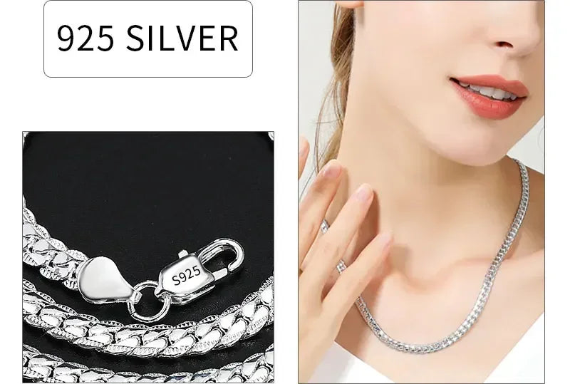 18K Gold und Silber verschiedene Längen Halsketten