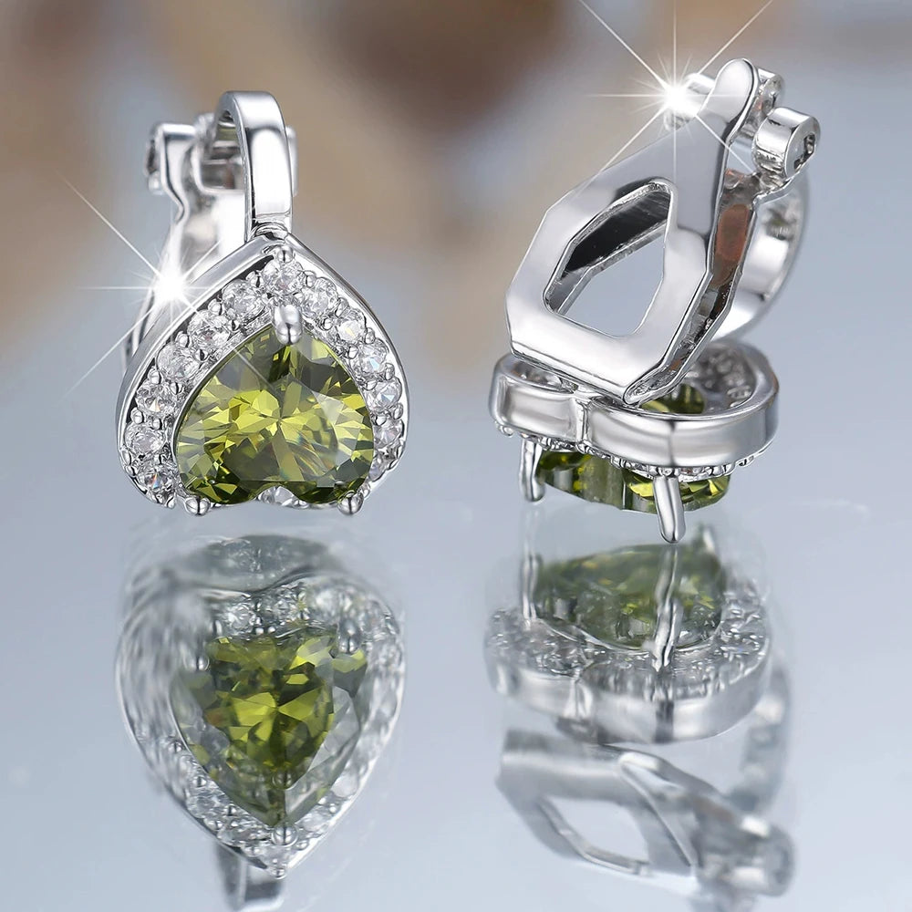 Clip-Ohrringe mit Zirkonia vergoldet und verschiedene Farben