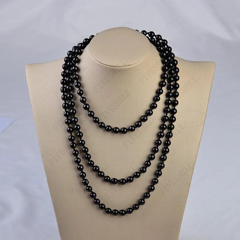 1920er Jahre Perlenkette – Modische Imitationsperlen im Gatsby-Stil, Vintage-Schmuck und Kostüm-Accessoire